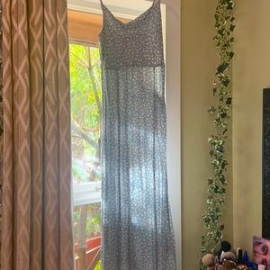 American Eagle long slip dress with leg slit size XS